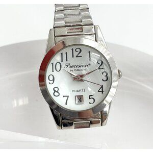 Precision By Gruen Round Silver T Vintage Watch - WORKS! - GP421L - 24mm